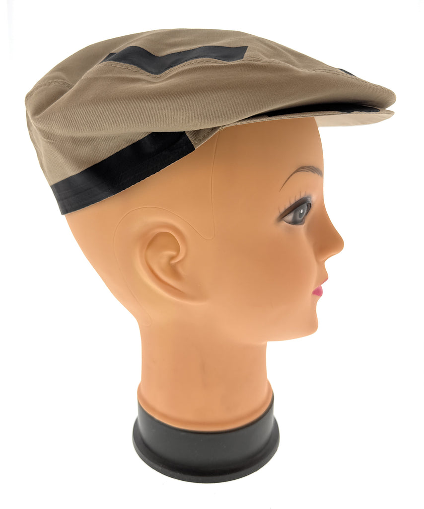 Dolce & Gabbana Beige/Black  Solid Signature Modern  Flat Cap-ayered Brim with Sleek Edge