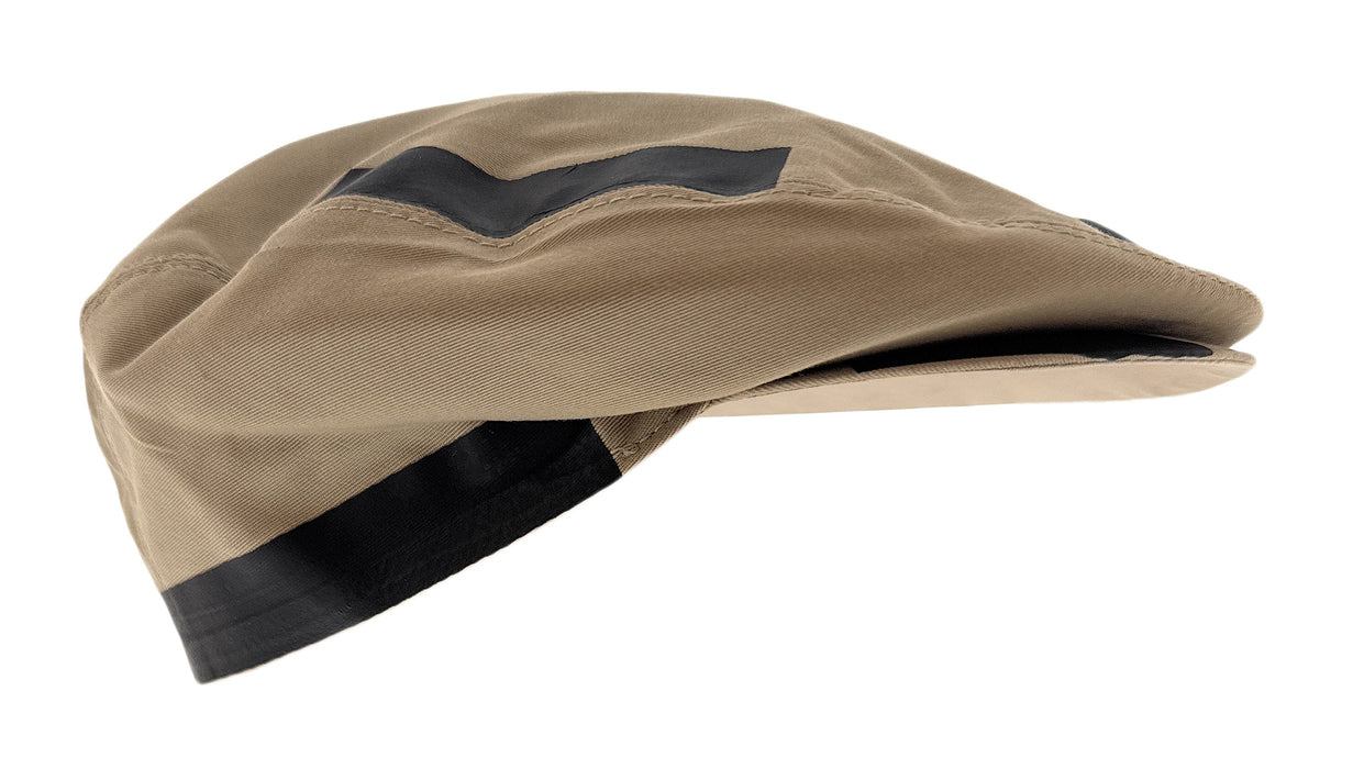 Dolce & Gabbana Beige/Black  Solid Signature Modern  Flat Cap-ayered Brim with Sleek Edge