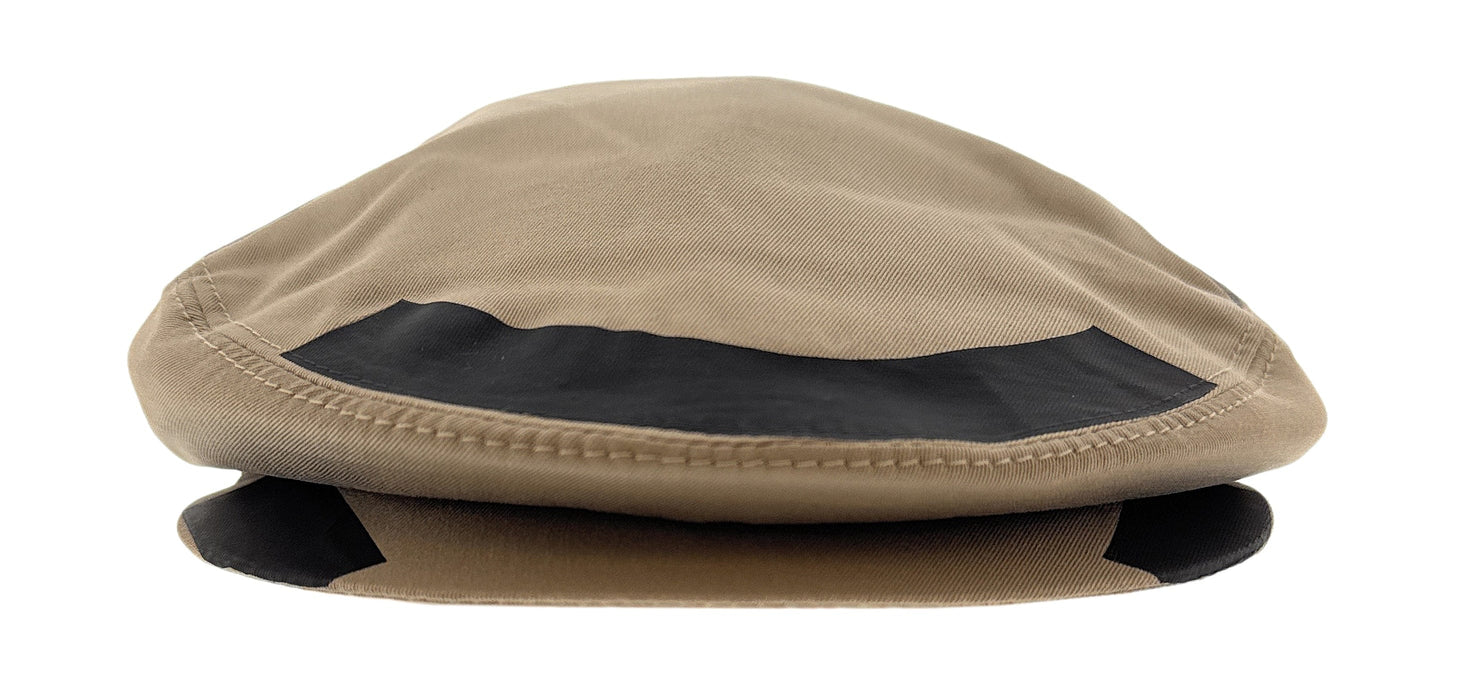 Dolce & Gabbana Beige/Black  Solid Signature Modern  Flat Cap-ayered Brim with Sleek Edge