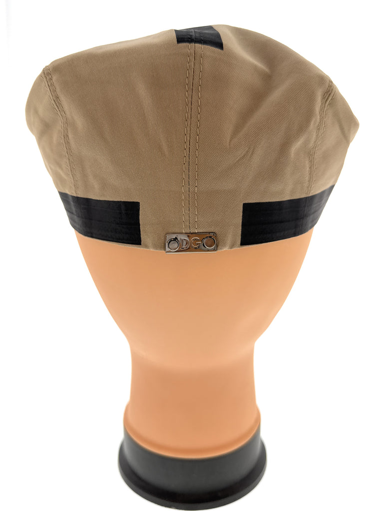 Dolce & Gabbana Beige/Black  Solid Signature Modern  Flat Cap-ayered Brim with Sleek Edge