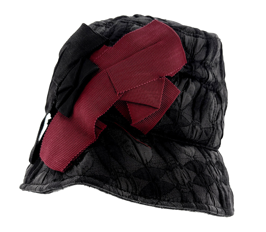 Dolce & Gabbana Multicolor Bow Accent Black Red Bucket Hat - Wool Blend-