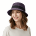 Dolce & Gabbana Texture Purple 100% Cotton Bucket Hat with Bow-59