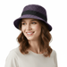 Dolce & Gabbana Texture Purple 100% Cotton Bucket Hat with Bow-