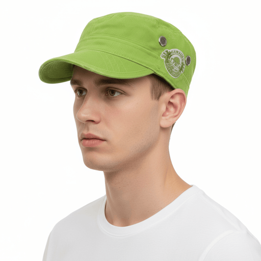 Dolce & Gabbana Lime Green Solid Signature Utility-Inspired Cap