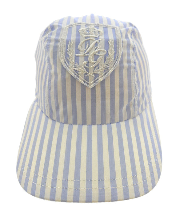 Dolce & Gabbana Blue  White Classic Striped Cap
