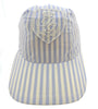 Dolce & Gabbana Blue  White Classic Striped Cap