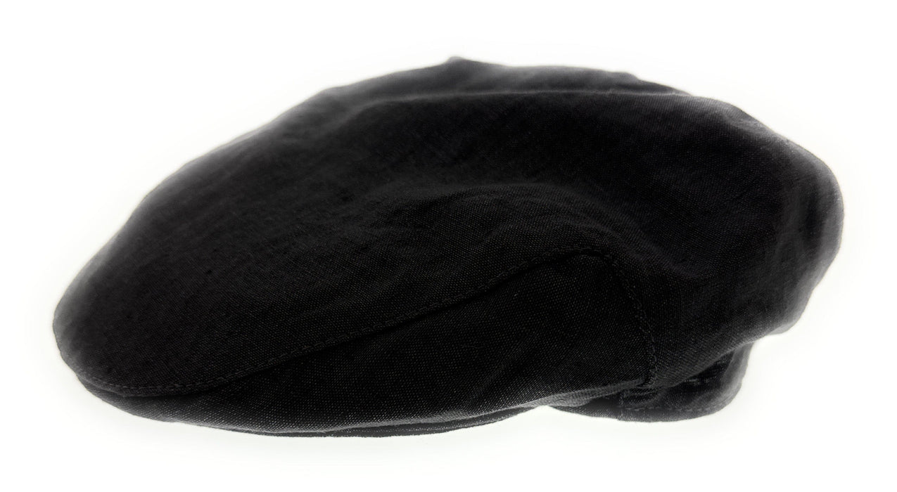 Dolce & Gabbana Men’s Black Pure Linen  Flat Cap