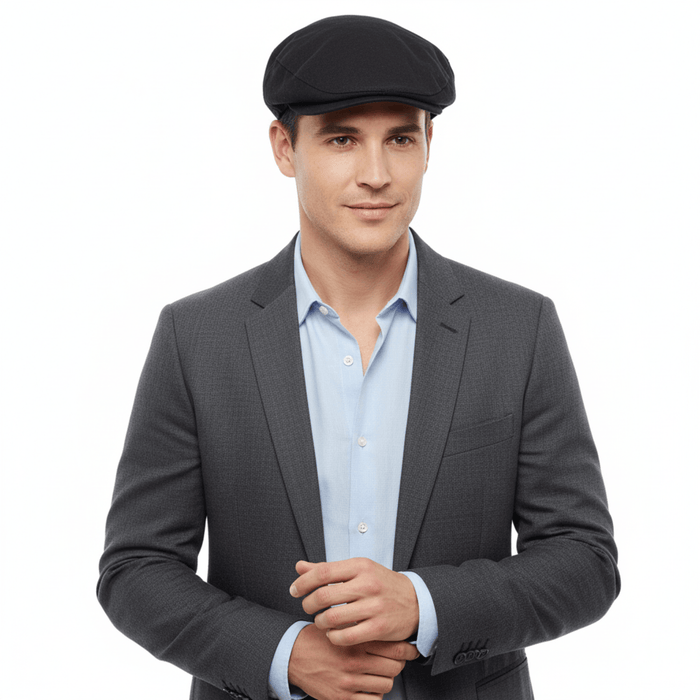 Dolce & Gabbana Men’s Black Pure Linen  Flat Cap