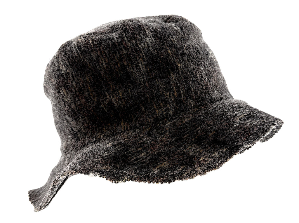 Dolce & Gabbana Grey  Virgin Wool Textured Bucket Hat - Premium Winter Hat-57