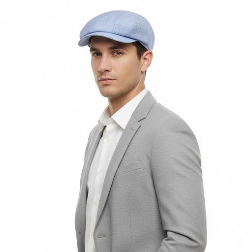 Dolce & Gabbana Light Blue Silk Flat Cap-Adult L