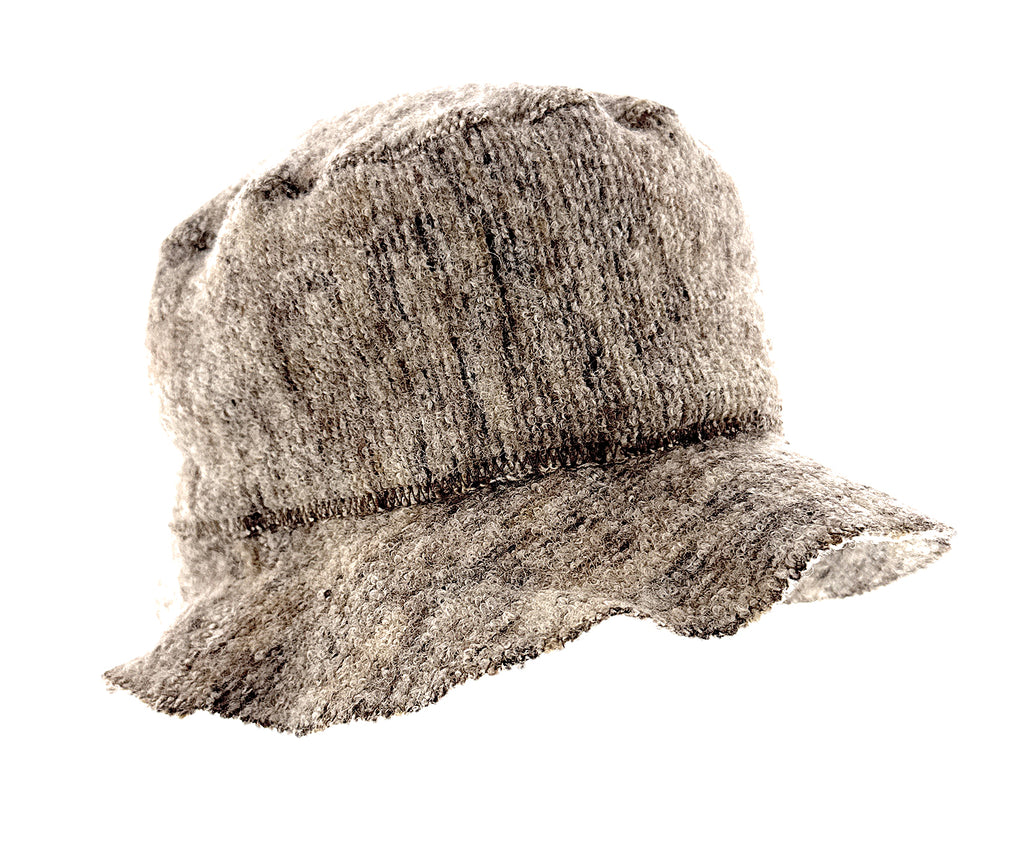 Dolce & Gabbana Lt Grey  Virgin Wool Textured Bucket Hat - Winter Hat-