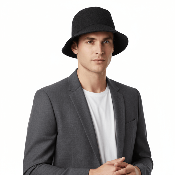 Dolce & Gabbana Virgin Cotton Blend Bucket Hat  - Charcoal Grey-57