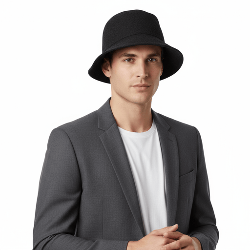 Dolce & Gabbana Virgin Cotton Blend Bucket Hat  - Charcoal Grey-