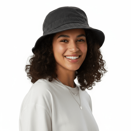 Dolce & Gabbana Men's Cotton-Polyurethane Blend Black Bucket Hat-