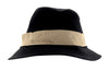 Dolce & Gabbana Black Cotton Bucket Hat with Beige Silk Band-