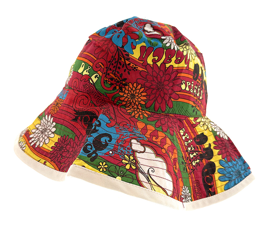 Dolce & Gabbana Women's 70s-Inspired Floral Print Wide Brim Cotton Bucket Hat-S