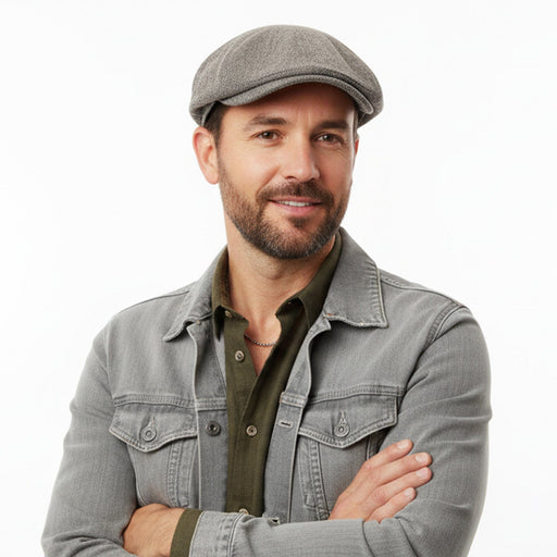 Dolce & Gabbana  Light Grey Fine Weave Flat Cap-58