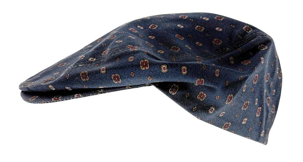 Dolce & Gabbana  Navy Blue Vintage Print Flat Cap-58