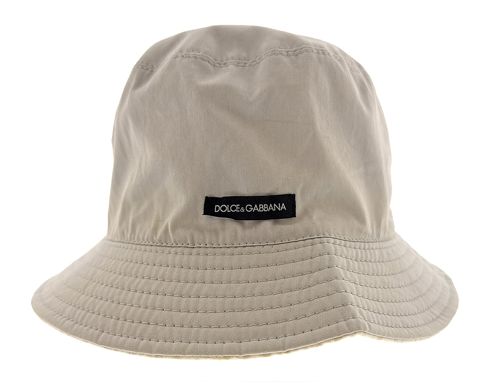 Dolce & Gabbana Women’s Beige Cotton Bucket Hat – Pure Cotton-One Size