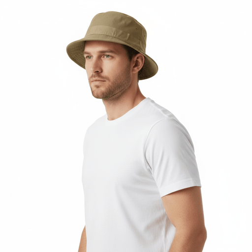 Dolce & Gabbana Cotton Blend Beige Bucket Hat