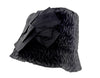 Dolce & Gabbana Floral Bow Accent Bucket Hat - Black Wool Blend-One Size