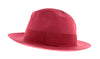 Dolce & Gabbana Pink Red Silk Blend Fedora Hat with Ribbon Detail-S