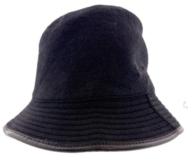 Dolce & Gabbana Charcoal Wool Blend Bucket Stitched Rim-Adult M