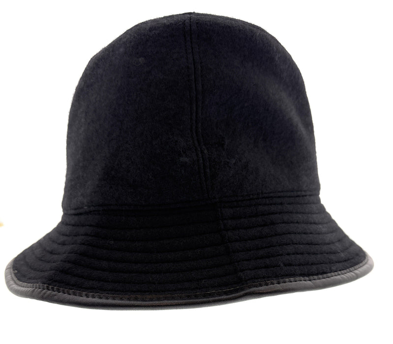 Dolce & Gabbana Charcoal Wool Blend Bucket Stitched Rim-Adult M