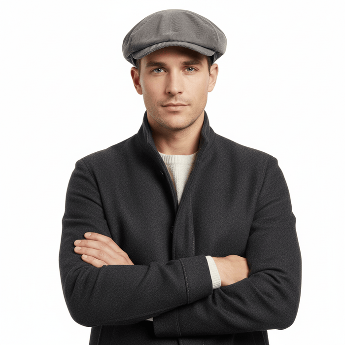Dolce & Gabbana  Grey Textured Vintage Flat Cap-58