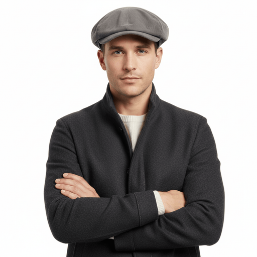 Dolce & Gabbana  Light Grey  Cotton Textured Vintage Flat Cap-