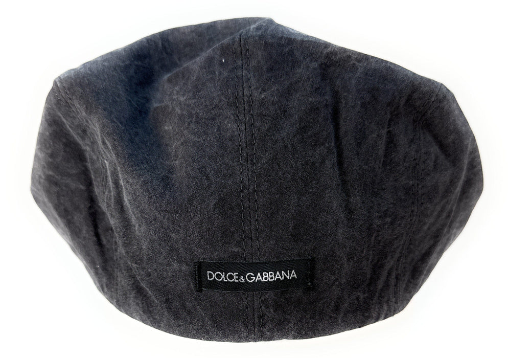 Dolce & Gabbana Black Flat Cap – 100% Cotton Classic Headwear