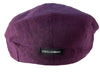 Dolce & Gabbana Men’s Purple Linen Flat Cap – Pure Linen Luxury Headwear