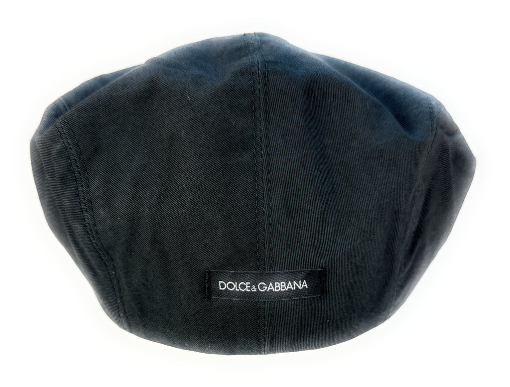 Dolce & Gabbana Men’s Green Flat Cap – Pure Cotton Classic Headwear