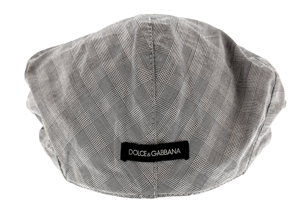 Dolce & Gabbana Grey Fine Plaid Flat Cap-58