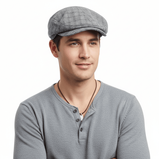 Dolce & Gabbana Grey Fine Plaid Flat Cap-58