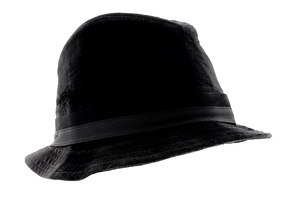 Dolce & Gabbana Classic Black Velvet Bucket Hat with Ribbon Accent Cotton-57