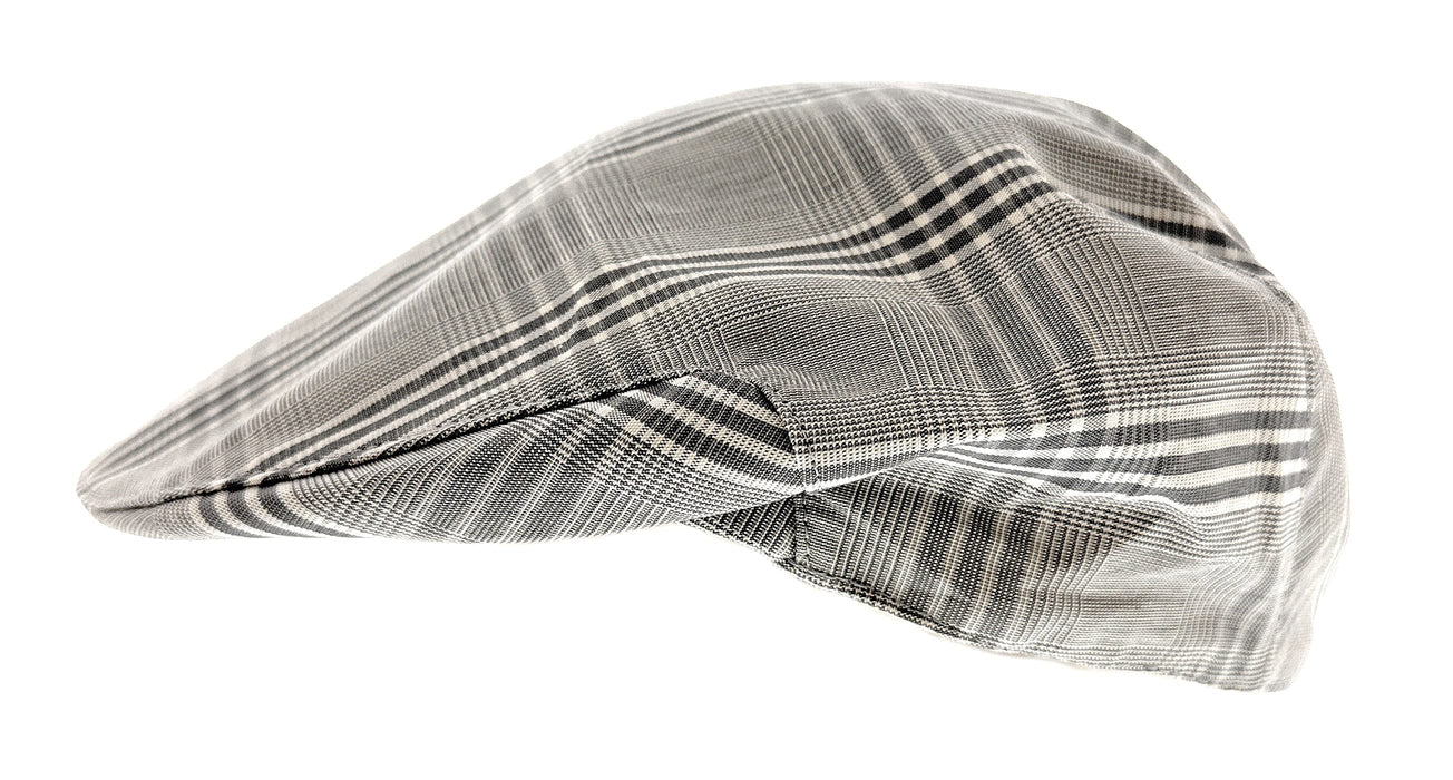 Dolce & Gabbana Men’s Light Grey Large Plaid Flat Cap -Adult L