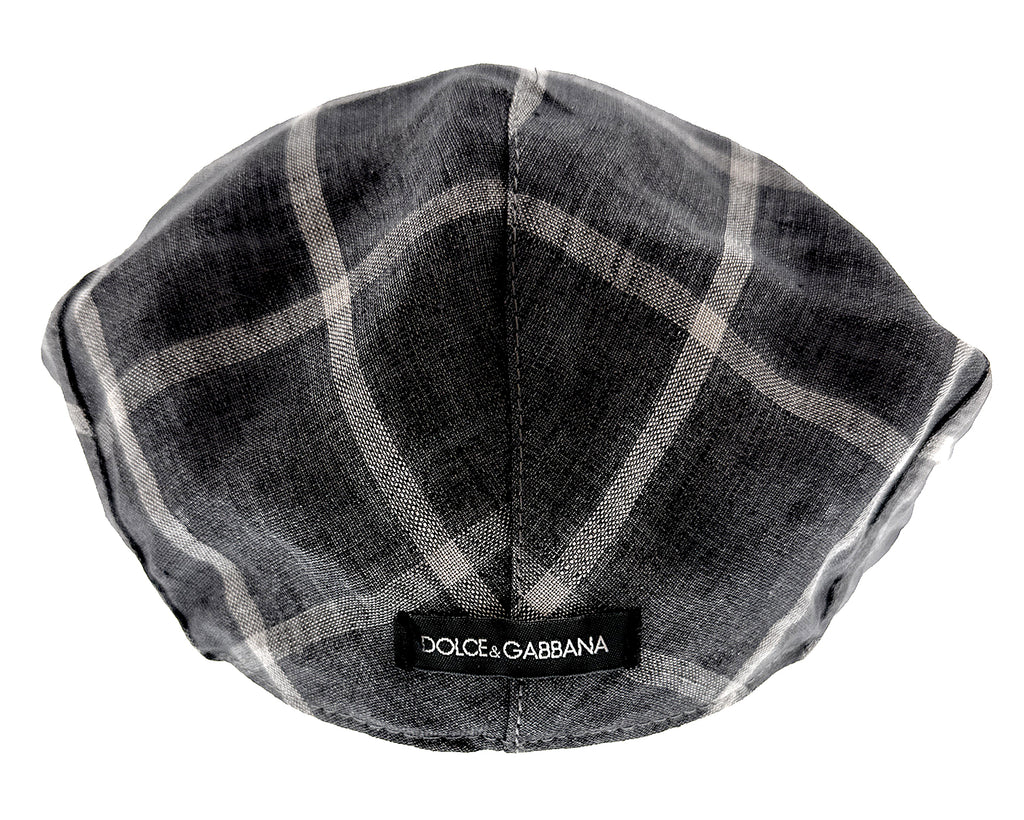 Dolce & Gabbana Dark Grey Light Linen Flat Cap-58