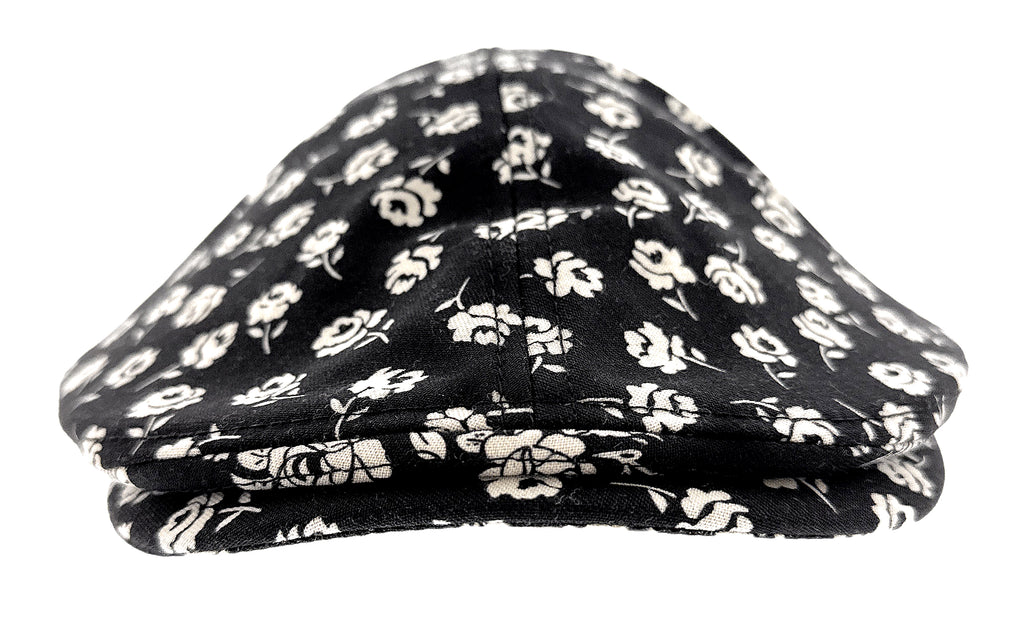 Dolce & Gabbana Black White Wool Floral  Casual  Flat Cap -58