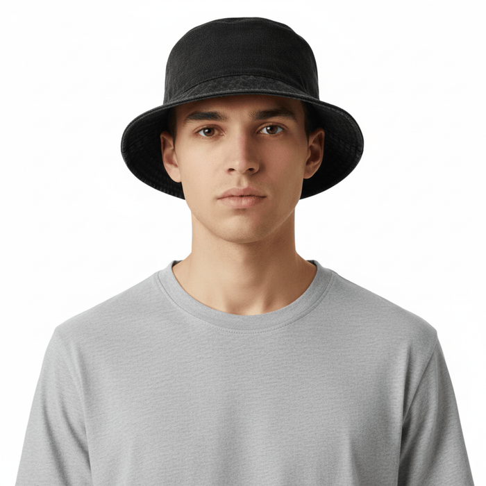 Dolce & Gabbana Grey Cotton Bucket Hat-Adult L