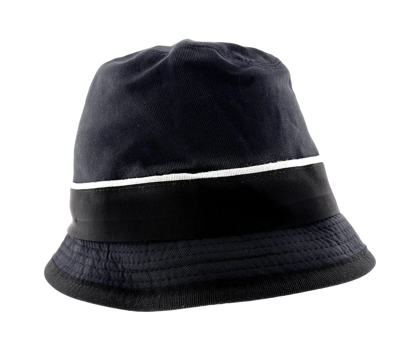 Dolce & Gabbana Men’s Grey Pure Cotton Bucket Hat with Bow Band-Adult M