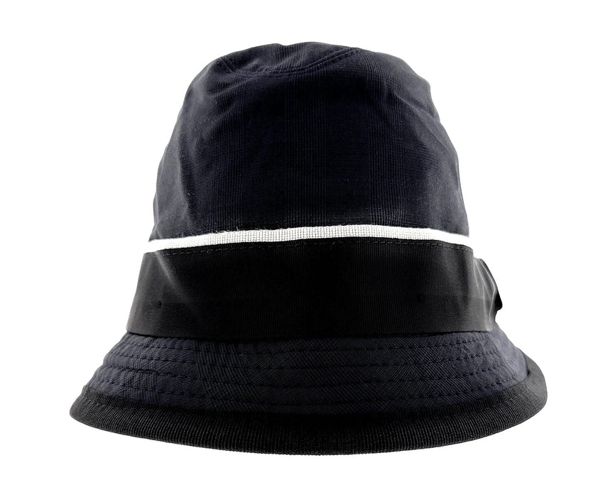 Dolce & Gabbana Men’s Grey Pure Cotton Bucket Hat with Bow Band-Adult M