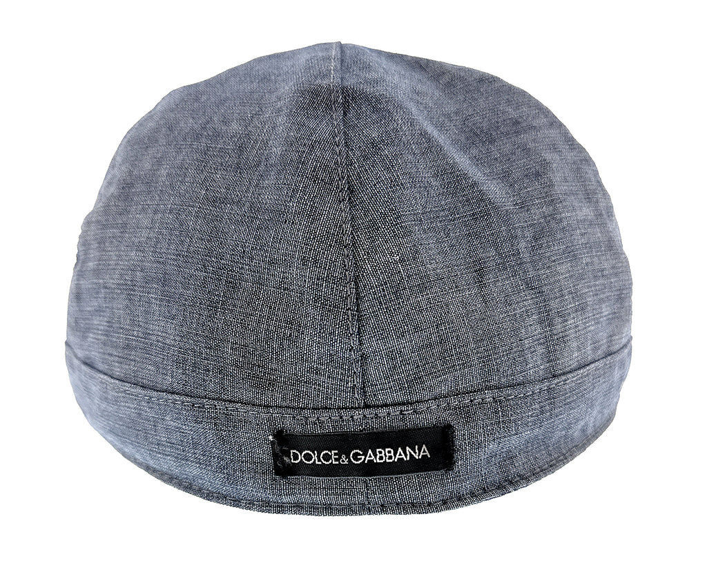 Dolce & Gabbana  Blue Grey Vintage Inspired Flat Cap Hat-58