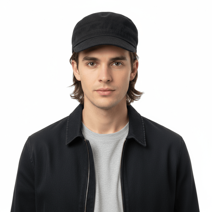 Dolce & Gabbana Cotton Black Military Cap-58