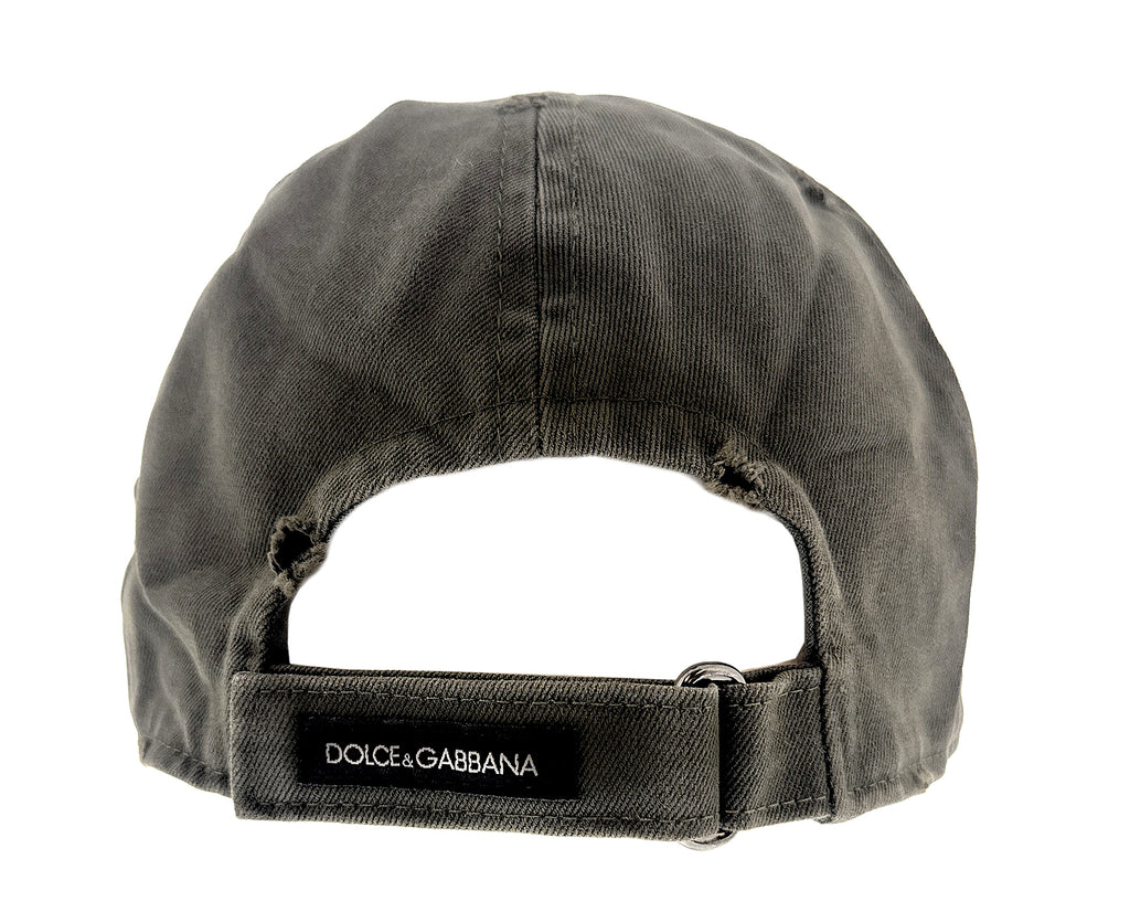 Dolce & Gabbana Black Cotton Casual Cap - Vintage-Inspired Washed Look Hat-58