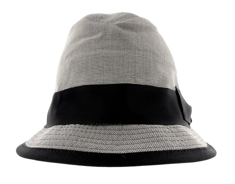 Dolce & Gabbana Men’s Light Grey Pure Cotton Bucket Hat with Bow Band