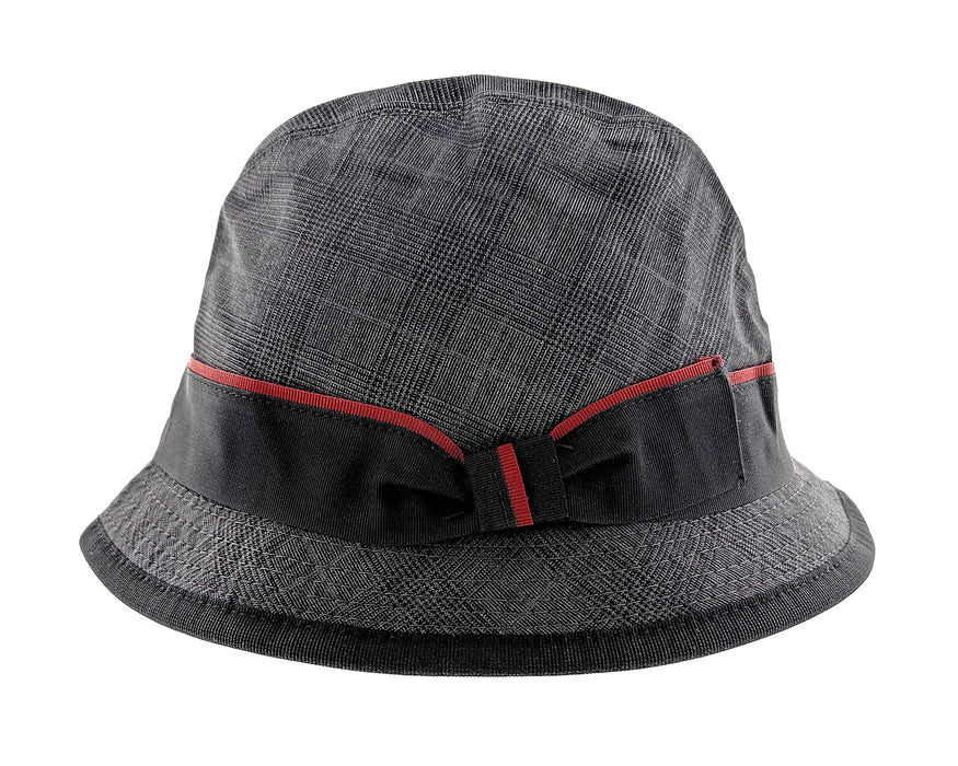 Dolce & Gabbana Men’s Grey Pure Wool Bucket Hat with Bow Band-Adult L