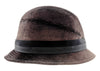 Dolce & Gabbana Men's Brown Velvet Bucket Hat with Grosgrain Ribbon Band-59