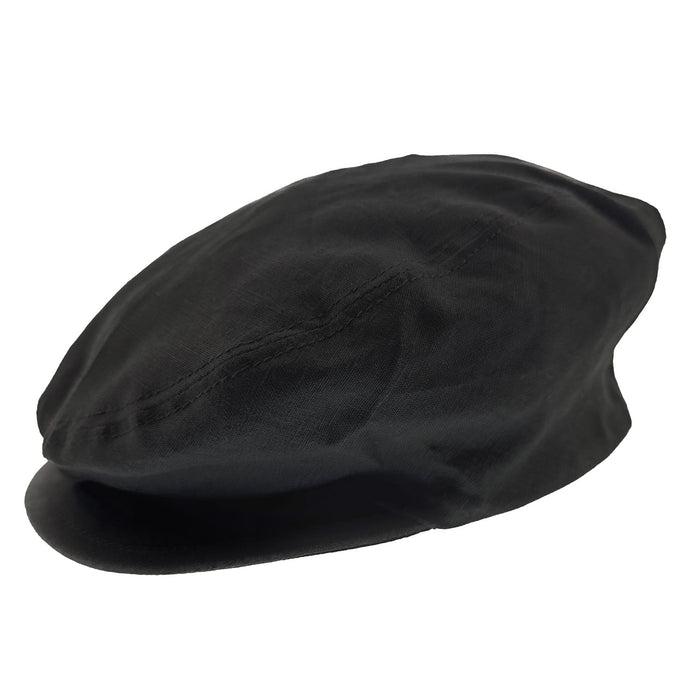Dolce & Gabbana Men’s Black Linen Flat Cap –  Luxury Headwear