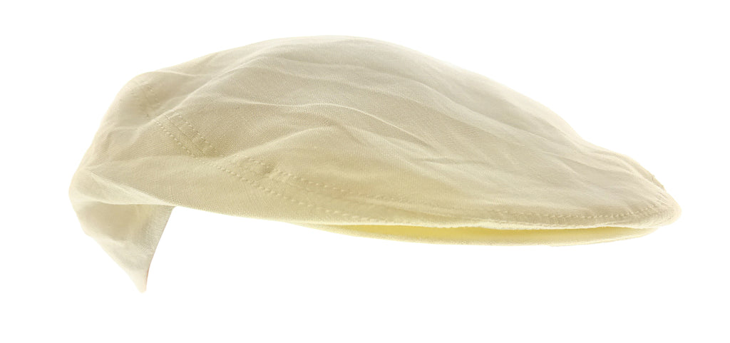 Dolce & Gabbana Men's Ivory Linen Flat Cap - Classic Ivy Newsboy Hat-59